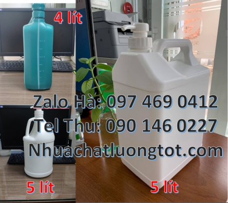 Can đựng thuốc sâu, Sỉ lẻ can hdpe, Can 5l đựng cồn sát khuẩn, Can 2l 4l đựng hóa chất, can 10l đựng
