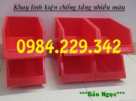 Khay linh kiện A8, khay nhựa vát đầu, khay nhựa chống tầng