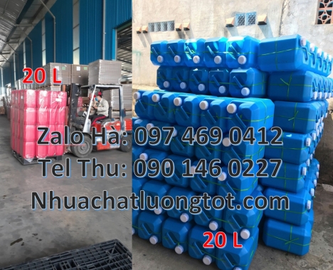 Can 30l vuông xanh, can 25l vuông, can 20l giá rẻ, can 25l giá rẻ Can hdpe 20l vuông, Can vuông 25l