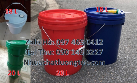 Xô nhựa 22l đựng sơn, vỏ thùng sơn 1l, Thùng nhựa, Thùng nhựa 19l giá rẻ. Vỏ thùng sơn 3,8 lít, Vỏ