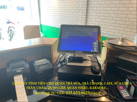 Bán máy tính tiền cho quán trà sữa tại Tiền Giang