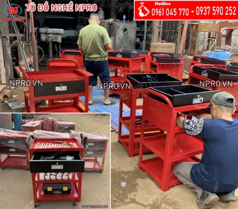 Tủ đựng đồ nghề sửa xe máy, ô tô / Tủ đồ nghề 3 - 5 - 7 ngăn chuyên dụng