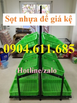 Sọt nhựa để giá kệ, sọt nhựa đựng hàng trong siêu thị, Sọt nhựa đựng hàng tại Hà Nội