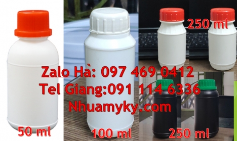 Chai 30ml cao cấp, Chai nhựa tròn, Chai 50ml cao cấp, Cung cấp chai nhựa 250ml 500ml giá sỉ. Chai nh