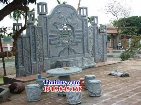 +56 cuốn thư đá đẹp đồng nai - bức bình phong đền chùa bằng đá