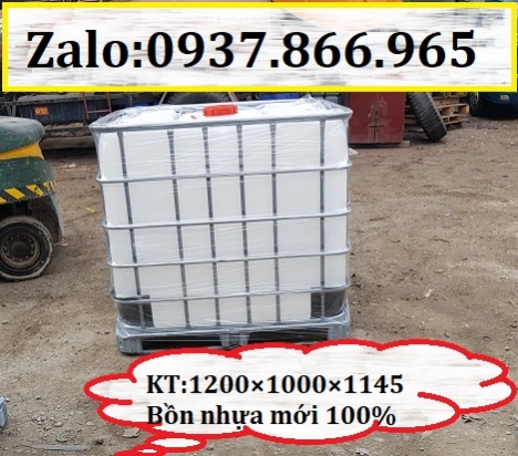 Bán bồn nhựa cũ, tank IBC 1000l nuôi cá, bồn nhựa cũ đựng nước công trình