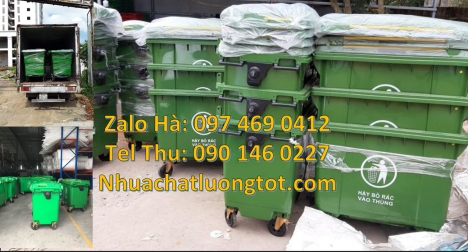 Xe chở rác 1000l giá rẻ, Xe rác nhựa composite, Xe gom rác 660l, xe gom rác thải 1000l, Xe chở rác c