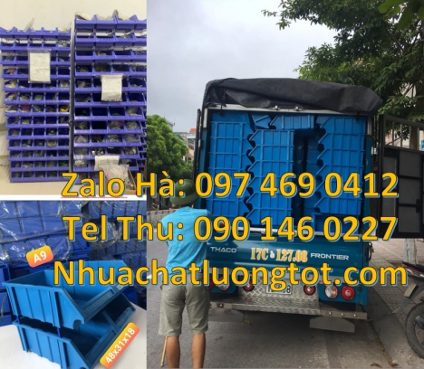 Khay nhựa giá sỉ lẻ, Kệ đựng phụ kiện duy tân, Kệ nhựa cỡ đại, khay đựng ốc vít, khay linh kiện xanh