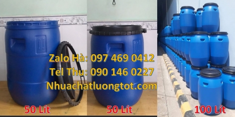 Giá bán thùng phi nhựa 30l,  Thùng phuy 220 lít nắp kín đựng hóa chất, Thùng phuy 220 lít nắp mở đựn
