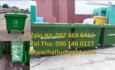 Xe chở rác 1000l giá rẻ, Xe rác nhựa composite, Xe gom rác 660l, xe gom rác thải 1000l, Xe chở rác c
