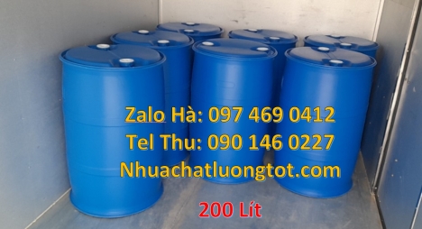 Giá bán thùng phi nhựa 30l,  Thùng phuy 220 lít nắp kín đựng hóa chất, Thùng phuy 220 lít nắp mở đựn