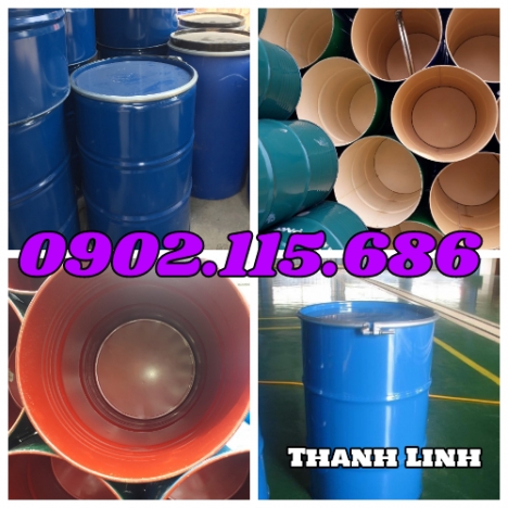 Phuy sắt nắp mở 200l mới, phuy sắt cũ, phuy đựng hóa chất, phuy đựng thực phẩm, thùng phuy sắt nắp m