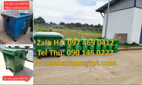 Xe chở rác 1000l giá rẻ, Xe rác nhựa composite, Xe gom rác 660l, xe gom rác thải 1000l, Xe chở rác c