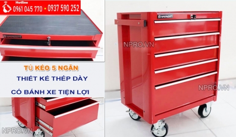 Tủ 5 ngăn kéo, tủ đựng đồ nghề dụng cụ 5 ngăn có khóa