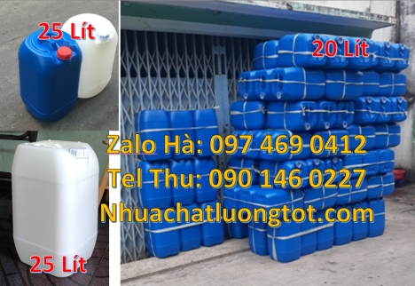 can nhựa 25 lít đựng dầu thực vật giá rẻ, can nhựa 18 lít đựng hóa chất, can nhựa 1 lít đựng phẩm mà