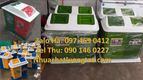 Thùng rác nắp lật bộ 3, thùng rác 2 ngăn 40 lít. Giá bán thùng rác 2 ngăn 40 lít giá sỉ, Thùng rác n