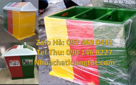Thùng rác nắp lật bộ 3, thùng rác 2 ngăn 40 lít. Giá bán thùng rác 2 ngăn 40 lít giá sỉ, Thùng rác n