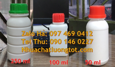Chai 50ml garenty, Chai 30ml đựng hóa chất, Chai nhựa 500ml đựng mật ong, Chai 100ml màu trong, chai