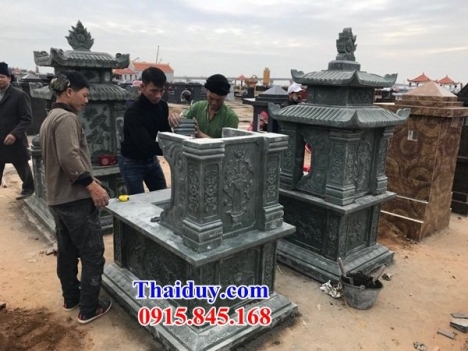 089 Mộ đá xanh rêu đẹp - mộ đá không mái quảng ninh