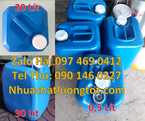 can nhựa 25 lít đựng dầu thực vật giá rẻ, can nhựa 18 lít đựng hóa chất, can nhựa 1 lít đựng phẩm mà