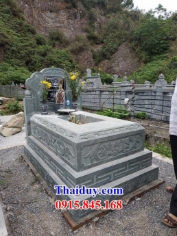 089 Mộ đá xanh rêu đẹp - mộ đá không mái quảng ninh