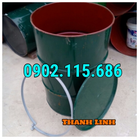Phuy sắt nắp mở 200l mới, phuy sắt cũ, phuy đựng hóa chất, phuy đựng thực phẩm, thùng phuy sắt nắp m