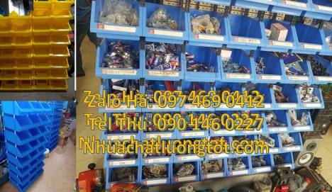 Khay nhựa giá sỉ lẻ, Kệ đựng phụ kiện duy tân, Kệ nhựa cỡ đại, khay đựng ốc vít, khay linh kiện xanh
