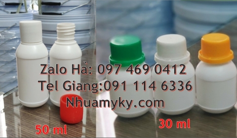Chai 30ml cao cấp, Chai nhựa tròn, Chai 50ml cao cấp Cung cấp chai nhựa 250ml 500ml giá sỉ. Chai nh
