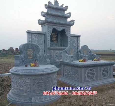 334 lăng mộ đẹp đà nẵng - mộ tròn bằng đá khối