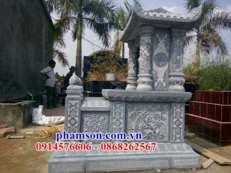 301 Lăng mộ một mái bắc kạn đẹp - mộ đá tự nhiên nguyên khối
