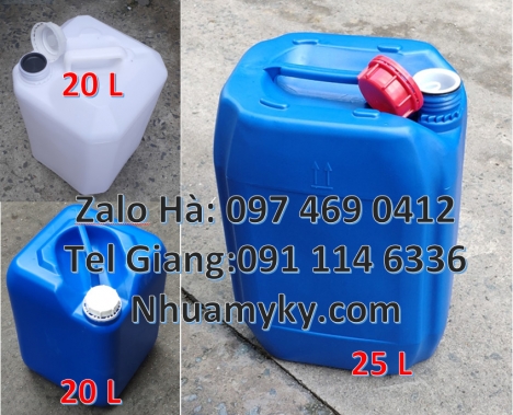 Giá can nhựa 30 lít, Thùng nhựa 20 lít giá rẻ, Can nhựa hdpe 30 lít, Can 20l giá rẻ, can 25l trắng,