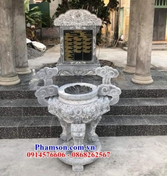 025 lư hương đá đẹp vĩnh phúc - đỉnh hương bằng đá ninh bình