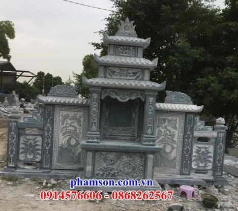 034 Mộ đá xanh rêu đẹp quảng ninh - lăng mộ đá giá rẻ