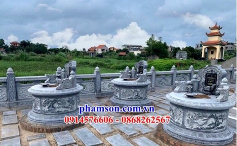334 lăng mộ đẹp đà nẵng - mộ tròn bằng đá khối