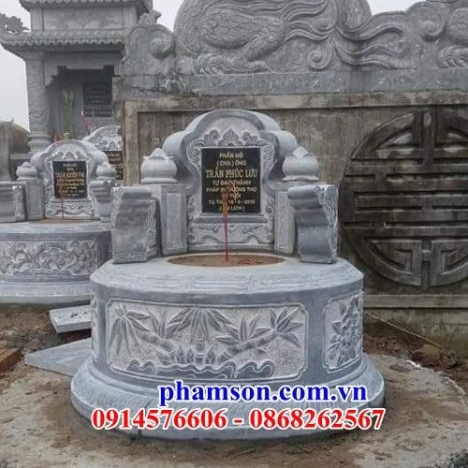 334 lăng mộ đẹp đà nẵng - mộ tròn bằng đá khối