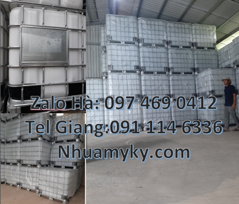 Thùng 1000l, bồn nhựa 1000l, Thùng đựng axit 1000L, Tank nhựa 1 khối, Thùng nhựa ibc, Thùng nhựa 100