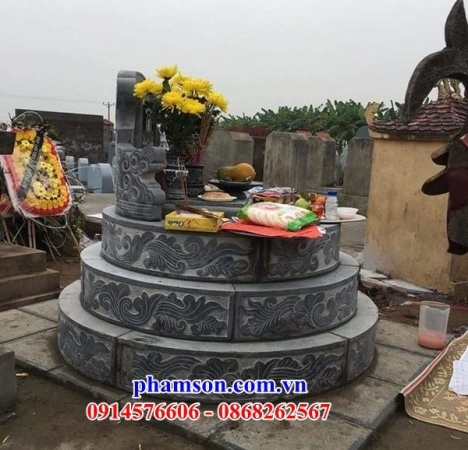 334 lăng mộ đẹp đà nẵng - mộ tròn bằng đá khối