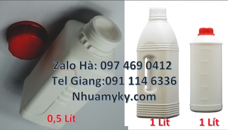 Nơi bán chai nhựa 50ml nắp garenty, Chai nhưa 250 ml nông dược, Chai nhựa 1l đựng phân bón, chai hdp