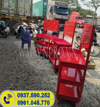 Xe đẩy đựng dụng cụ 4 ngăn có 1 ngăn kéo khóa