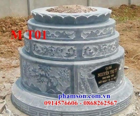 334 lăng mộ đẹp đà nẵng - mộ tròn bằng đá khối