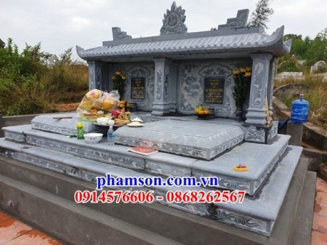 034 Mộ đá xanh rêu đẹp quảng ninh - lăng mộ đá giá rẻ