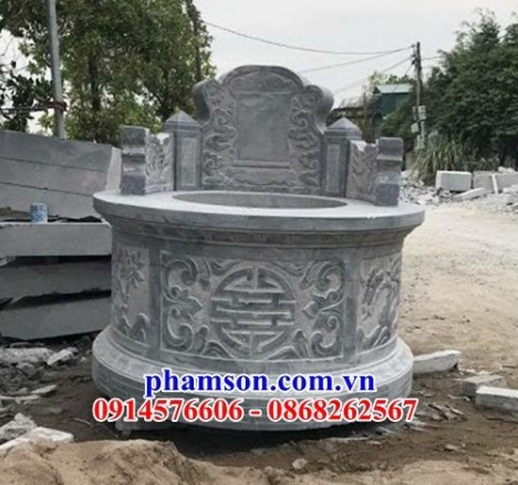 334 lăng mộ đẹp đà nẵng - mộ tròn bằng đá khối