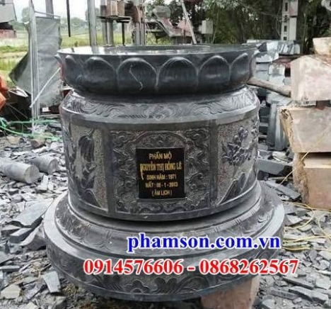 334 lăng mộ đẹp đà nẵng - mộ tròn bằng đá khối