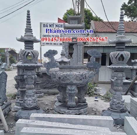 025 lư hương đá đẹp vĩnh phúc - đỉnh hương bằng đá ninh bình