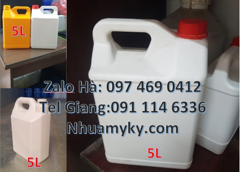 Can 5 lít vòi nhấn đựng nước lau sàn, can hdpe giá rẻ, Can 4 lít có vòi ấn, Can 2 lít tròn đựng xăng