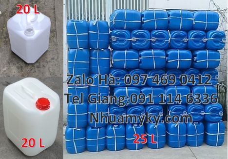 Giá can nhựa 30 lít, Thùng nhựa 20 lít giá rẻ, Can nhựa hdpe 30 lít, Can 20l giá rẻ, can 25l trắng,