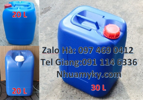 Giá can nhựa 30 lít, Thùng nhựa 20 lít giá rẻ, Can nhựa hdpe 30 lít, Can 20l giá rẻ, can 25l trắng,