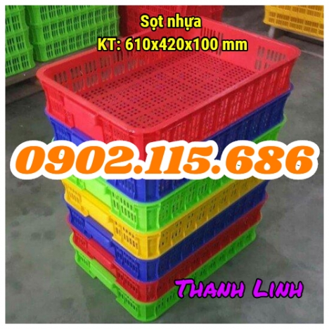 Sọt nhựa cao 10cm, sóng nhựa rỗng HS010, thùng nhựa rỗng, sóng nhựa cao 1T, sọt nhựa siêu thị, sọt đ