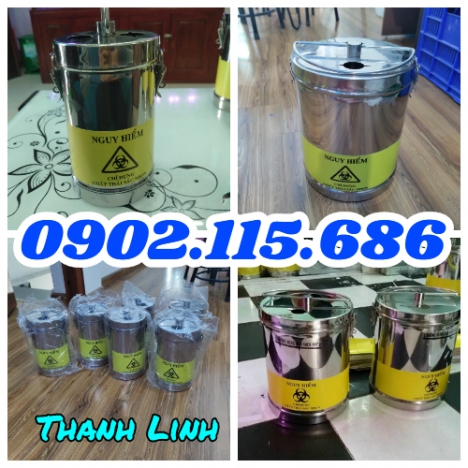 Hộp đựng vật sắc nhọn, hộp đựng kim tiêm inox, hộp đựng kim tiêm y tế, xô đựng vật sắc nhọn, hộp đựn