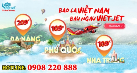 Vietjet Air khuyến mãi vé bay nội địa chỉ từ 109K